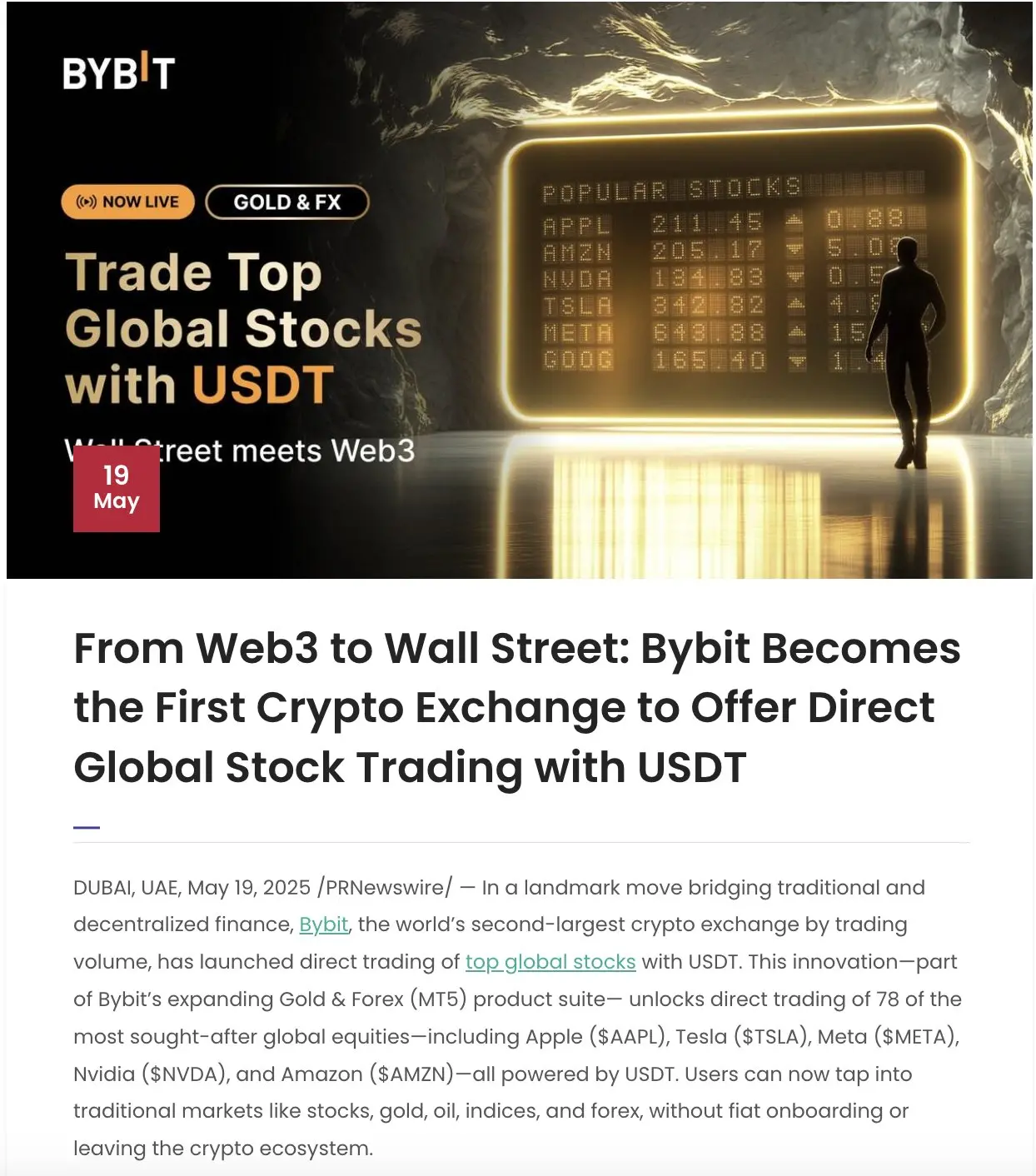 Bybit 上线美股交易惹争议，一文厘清“币所卖股”背后合规问题